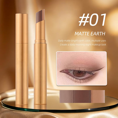 3 Color Gradient Eyeshadow Stick Set,Matte & Shimmer Cream Eyeshadow